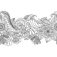 Seamless pattern with  floral  elements
