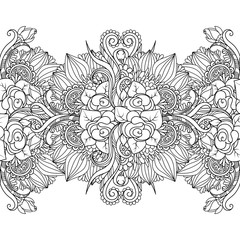 Seamless pattern with  floral  elements
