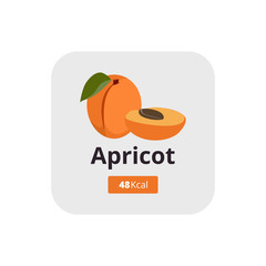 Apricot calories. Ripe sliced apricot
