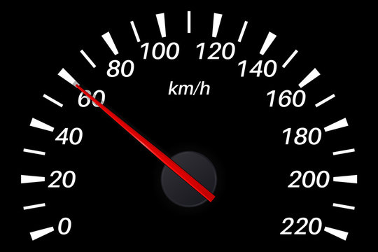 Speedometer. 60 km per hour