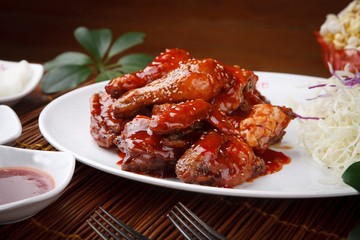  seasoned spicy chicken, yangnyeom chicken, 양념치킨
