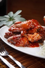  seasoned spicy chicken, yangnyeom chicken, 양념치킨