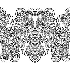 Seamless pattern with  floral  elements
