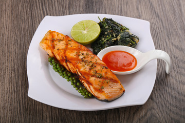 Grilled salmon