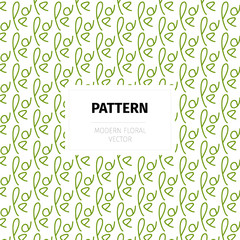 Stylish and modern vector pattern in a trendy floral motive for decoration products and packaging.