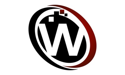 Technology Motion Synergy Letter W