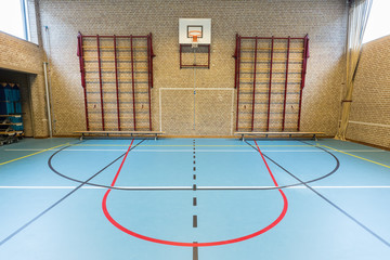 Empty dutch gymnasium for school sports