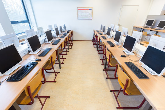 Computers in classroom of dutch secondary education