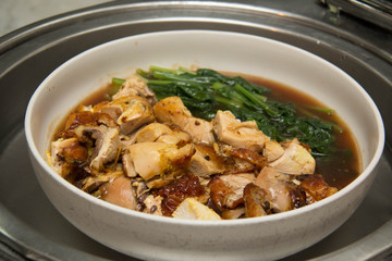 Roast chicken with sauce