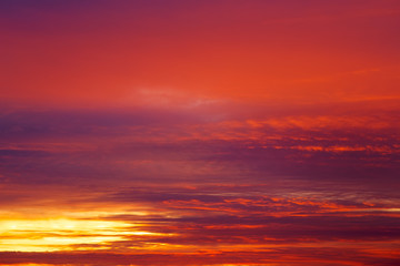 Naklejka na ściany i meble Fiery orange sunset sky. Apocalyptic sky