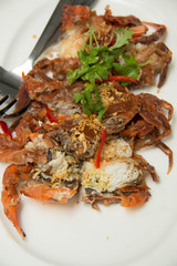 Fried Soft Shell Crab with Garlic