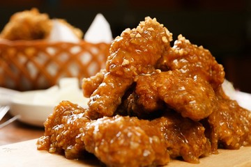 soy sauce chicken , 간장치킨, ganjang chicken