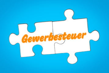 Gewerbesteuer auf Puzzleteile