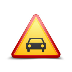 Car Warning Sign illustration