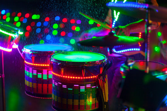 glowing drums