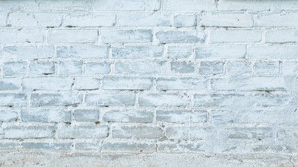 Loft styled white brick wall.
