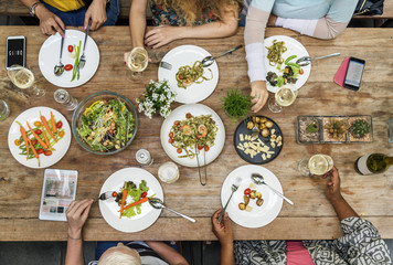 Lunch Celebration Meeting Friends Concept
