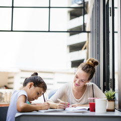Female Trainer Teacher Practing Education Girl Concept