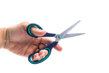 Hairdresser Hand with Scissors