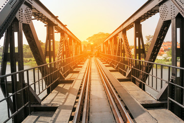 Obraz premium old rail way bridge vintage