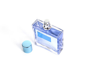 Perfume in beautiful bottle isolated on white background