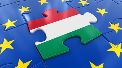 Hungary Jigsaw as part of EU 