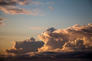 amber clouds