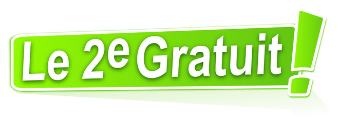 Fototapeta premium le deuxième gratuit sur étiquette verte