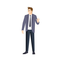 Obraz premium MAn In Grey JAcket And Black Tie Part Of The Collection Of Young Professional People Office Style And Street Fashion Looks