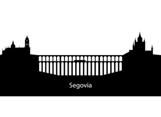 City skyline of segovia spain