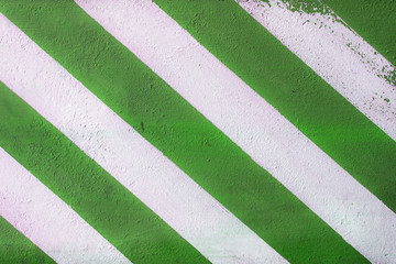 Green and white road marking