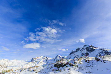 Fototapeta na wymiar Matterhorn surroundings with Gornegrat in Zermatt, Switzerland