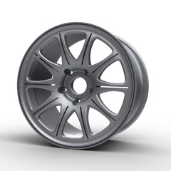 Obraz premium Steel disks for a car 3D illustration