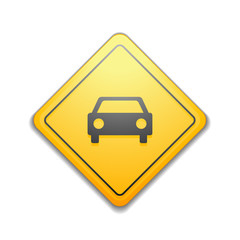 Car Warning Sign illustration