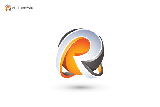 Abstract Letter R Logo - 3D Sphere Logo