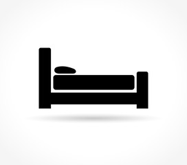 bed icon on white background