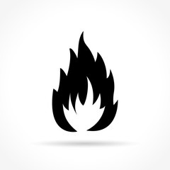 fire icon on white background