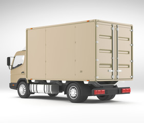 Camion trasporti spedizioni o corriere beige