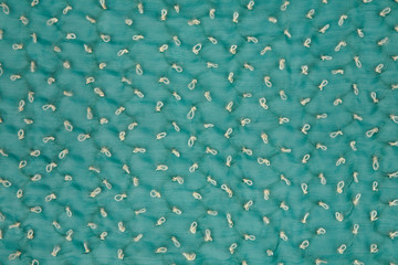 green tulle fabric