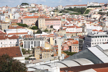 Lisbonne, Panorama sur le couvent de Gra&ccedil;a