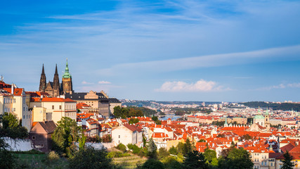 Fototapeta na wymiar Prague, the Castle and St. Vitus Cathedral. Czech Republic