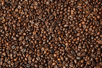 Roasted coffee beans background