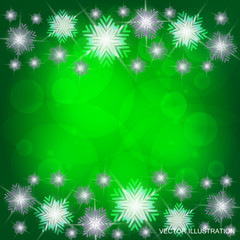 Background in abstract green colours. Vector illustration.