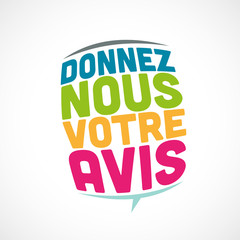 Naklejka premium donnez nous votre avis