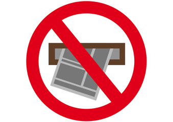 Schild Zeitung einwerfen verboten 