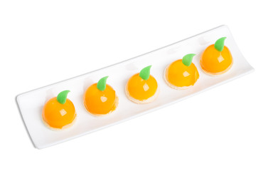 Delicious orange glazed cakes.