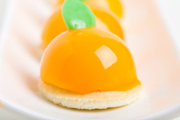 Delicious orange glazed cakes.