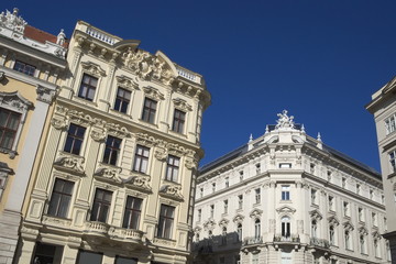 Fototapeta na wymiar Wien - Altstadthäuser an der Freyung, Österreich
