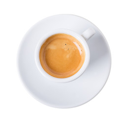 Cup of aromatic italian espresso.