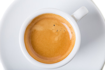 Cup of aromatic italian espresso.